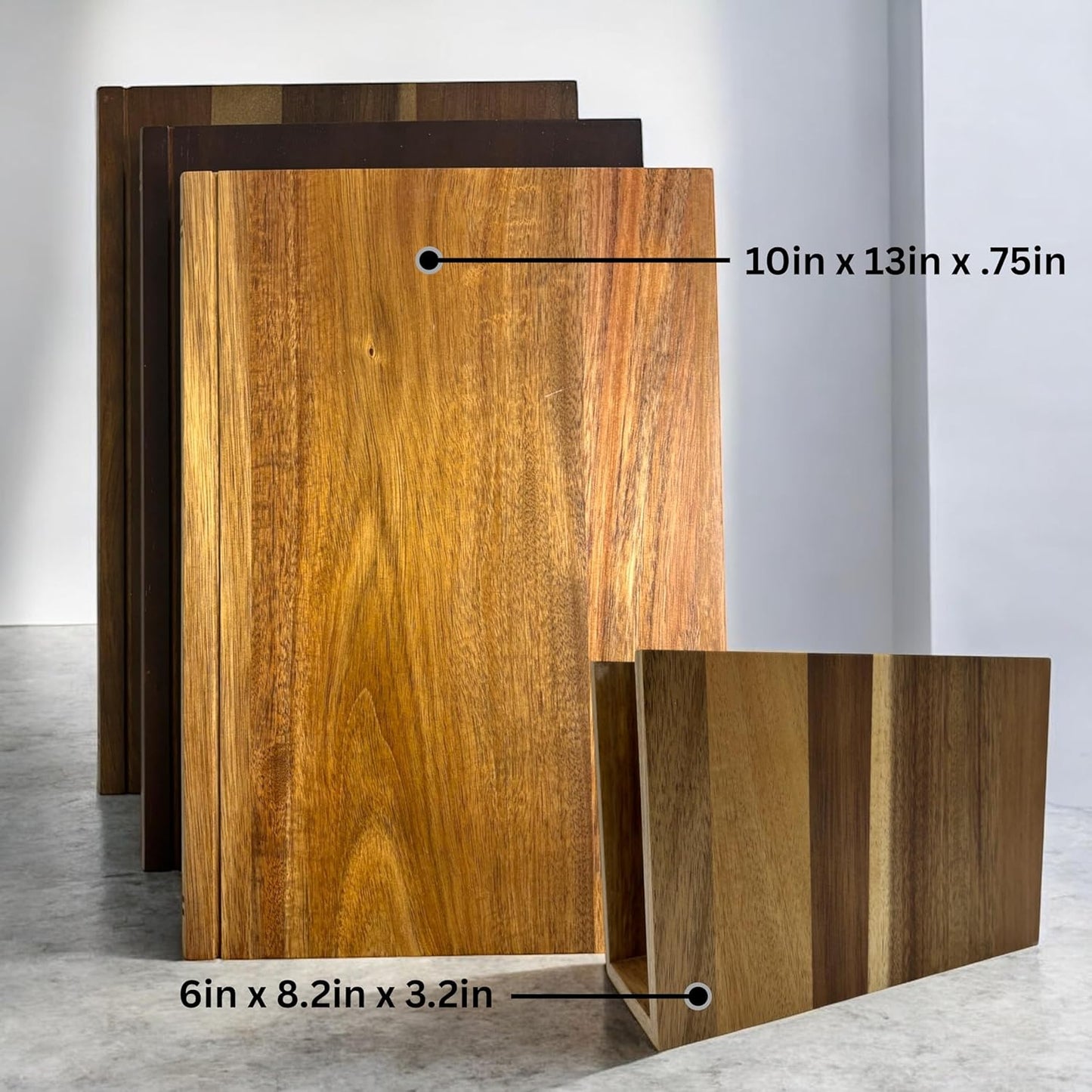 Bokformet skjærefjøl i ekte eik